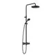 KLUDI-LOGO-Thermostat-Dual-Shower-System-Kopfbrause-250mm-mattschwarz-6808239-00 gallery number 1